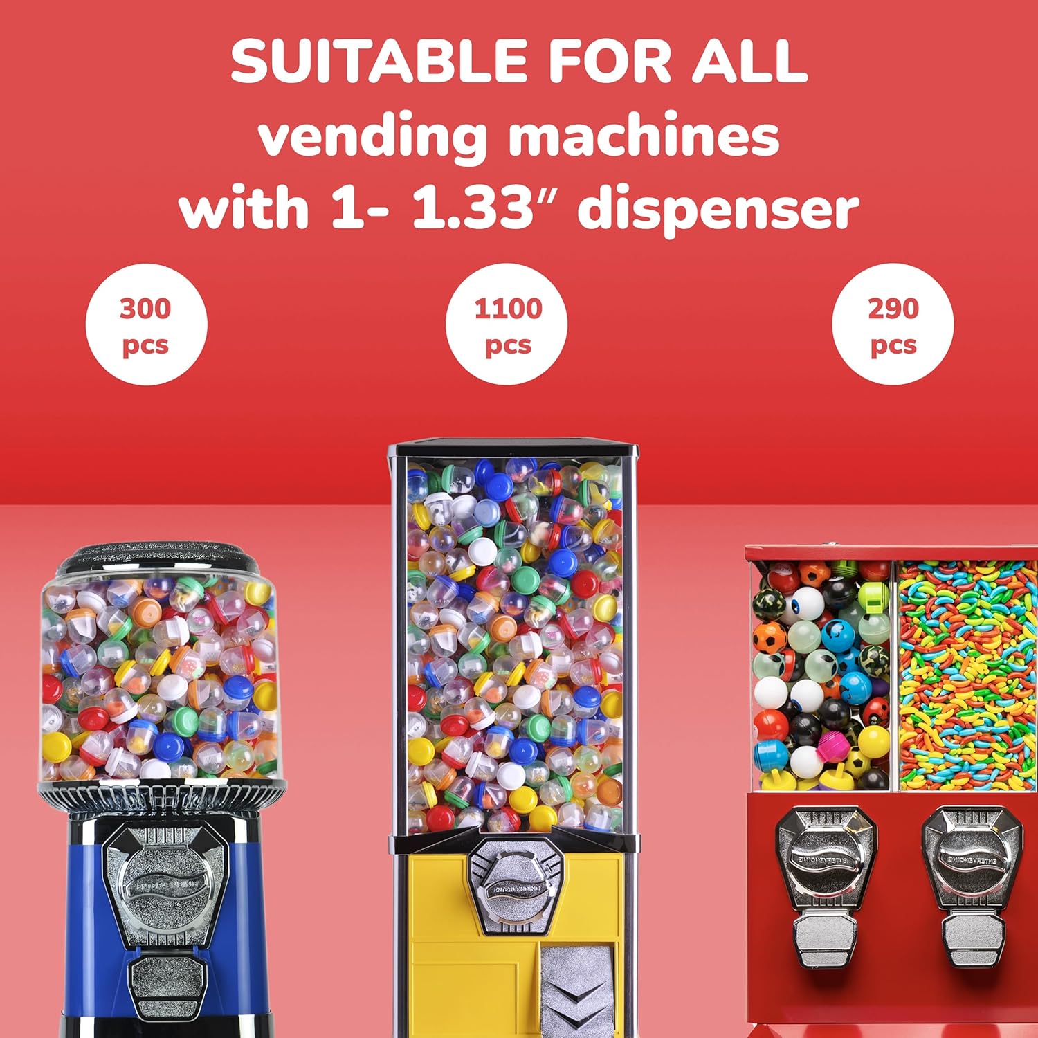 100-500PCS Empty Round Capsule – Prize Capsule Toy Machine Bewertung und Preis