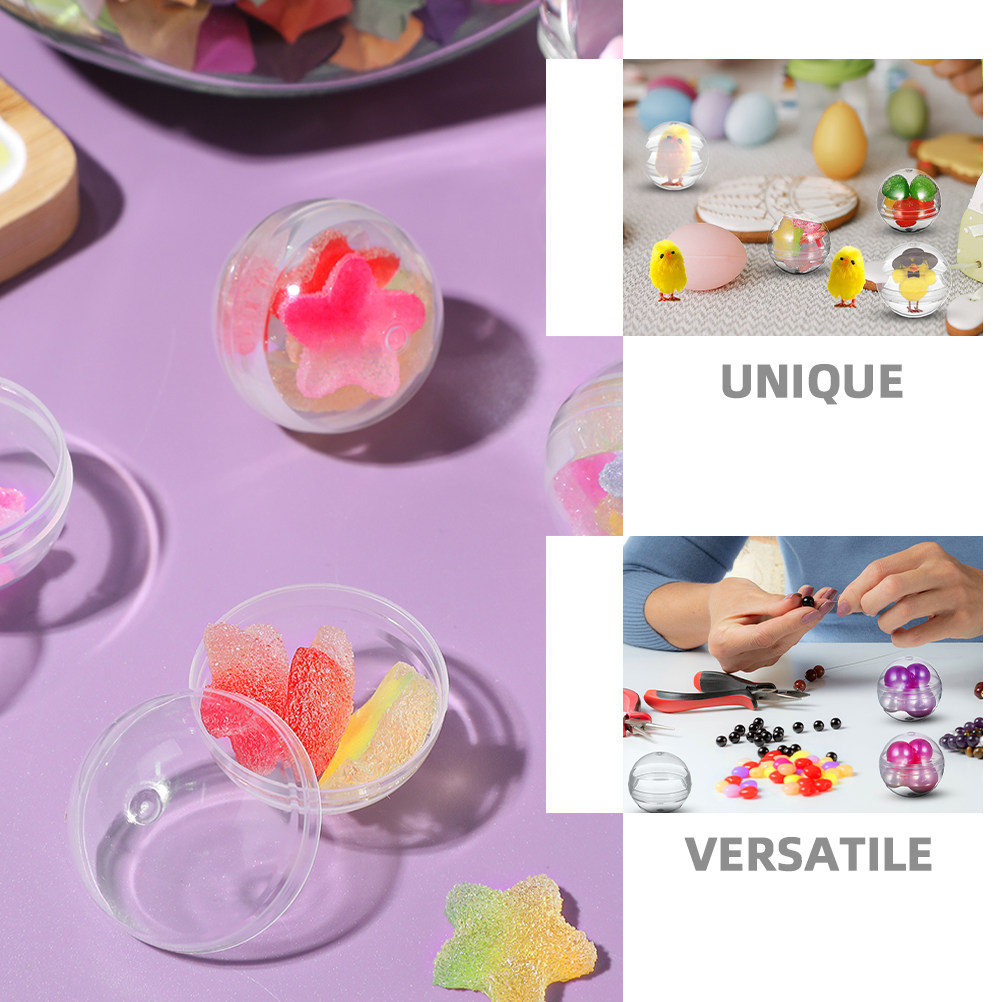 50pcs Empty Clear Balls Capsul – Prize Capsule Toy Machine Bewertung und Preis