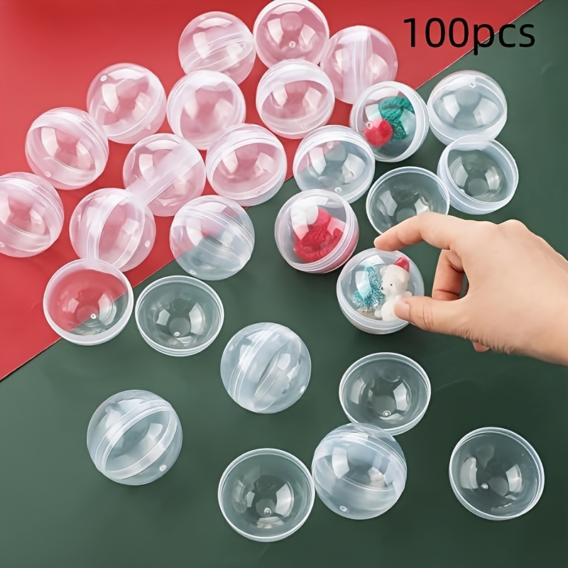 100pcs Clear Plastic Round Cap – Prize Capsule Toy Machine Bewertung und Preis